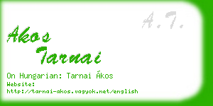 akos tarnai business card
