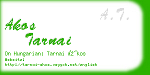 akos tarnai business card